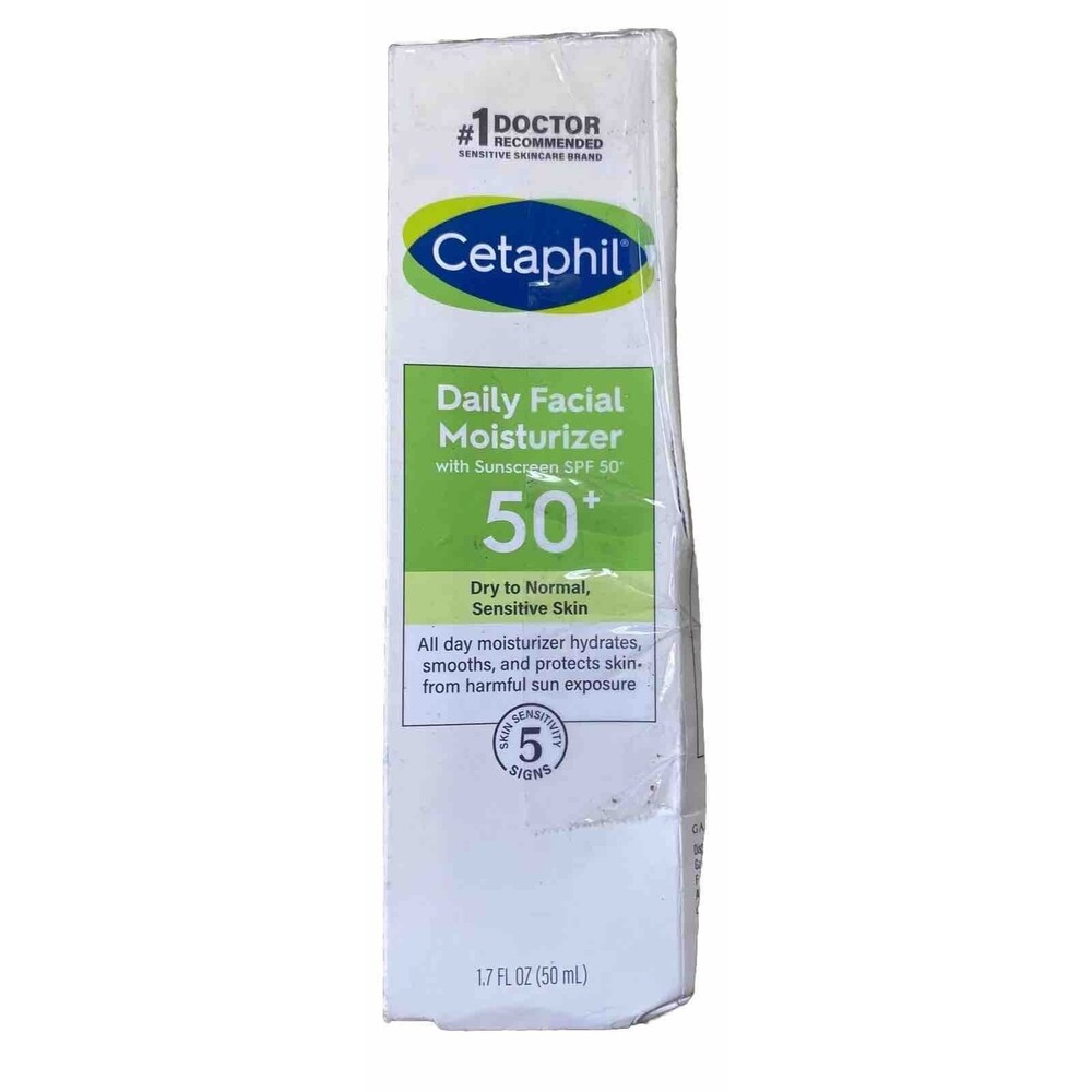 Cetaphil Daily Facial Moisturizer Sunscreen SPF 50+ 1.7oz Dry Normal Sensitive